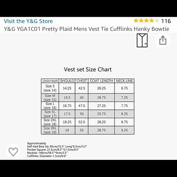 Y&G suit/tux box set size medium - Picture 10 of 12